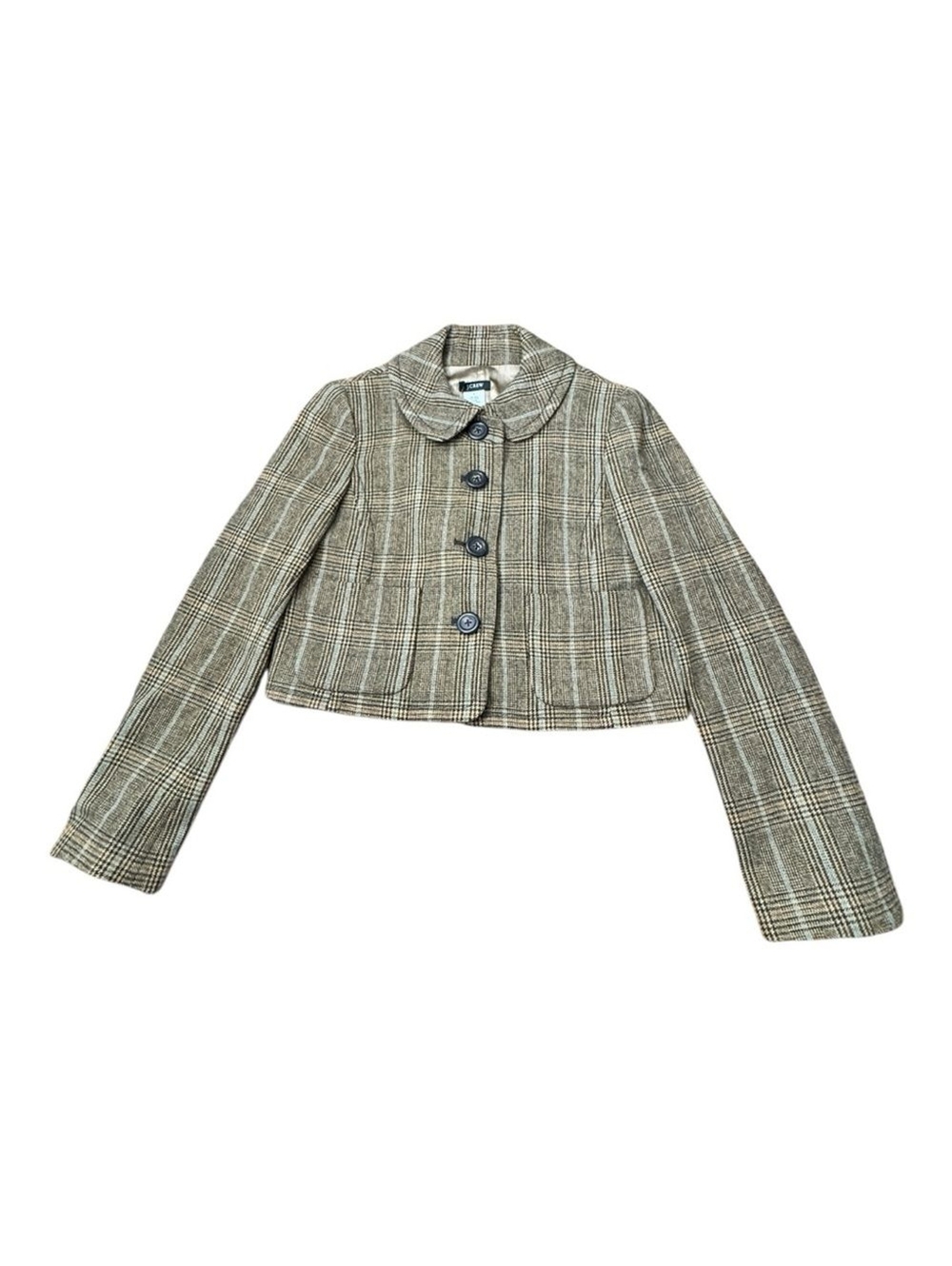 NWT J.Crew Wool Blend Plaid Blazer Office Business Preppy 85887 Women’s Size 0
